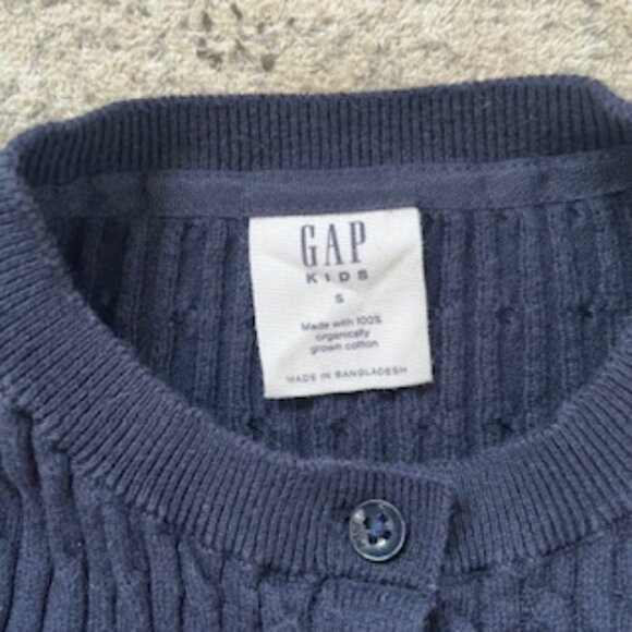 🧡3/15 GAP Navy Cardigan Kids S - Picture 3 of 8